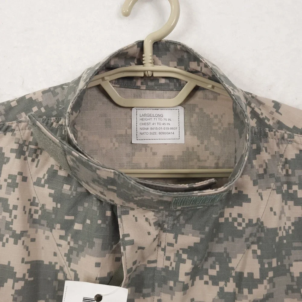 US Army ACU Combat Uniform Coat NSN Digital Camo Large Long Hiking Outdoor NEW